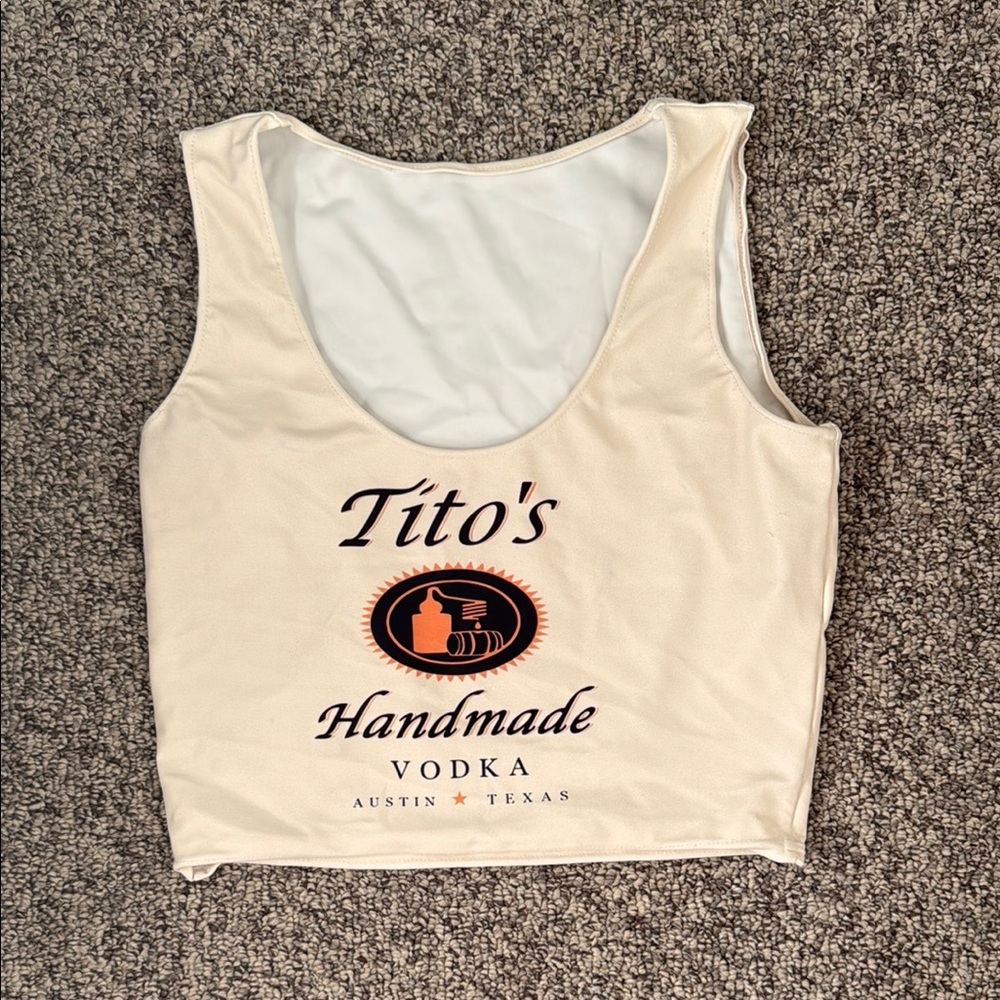 Tito's Handmade Vodka Cream Tank Top